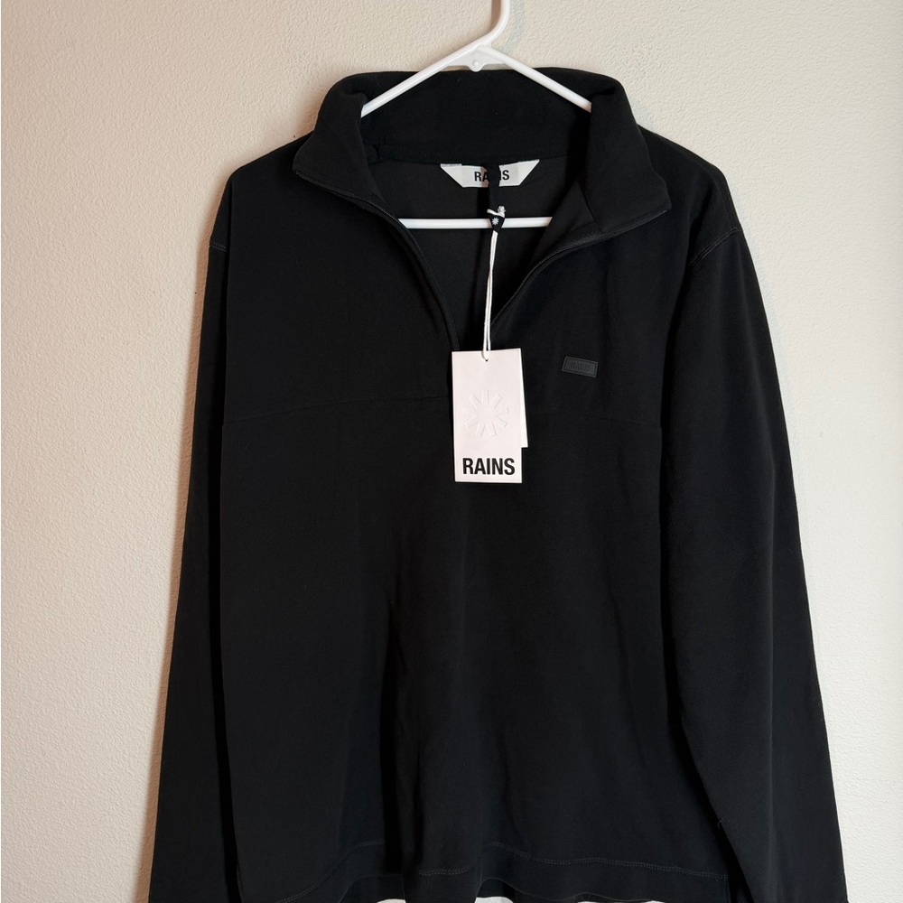 Unisex Rains Addis Fleece Half Zip Pullover Long Sleeve size medium